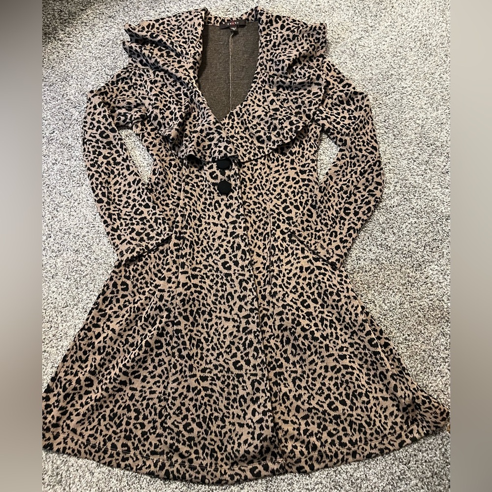 Leopard print coat jacket